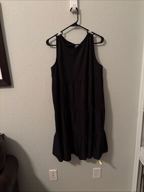 Black Tiered Sleeveless Dress